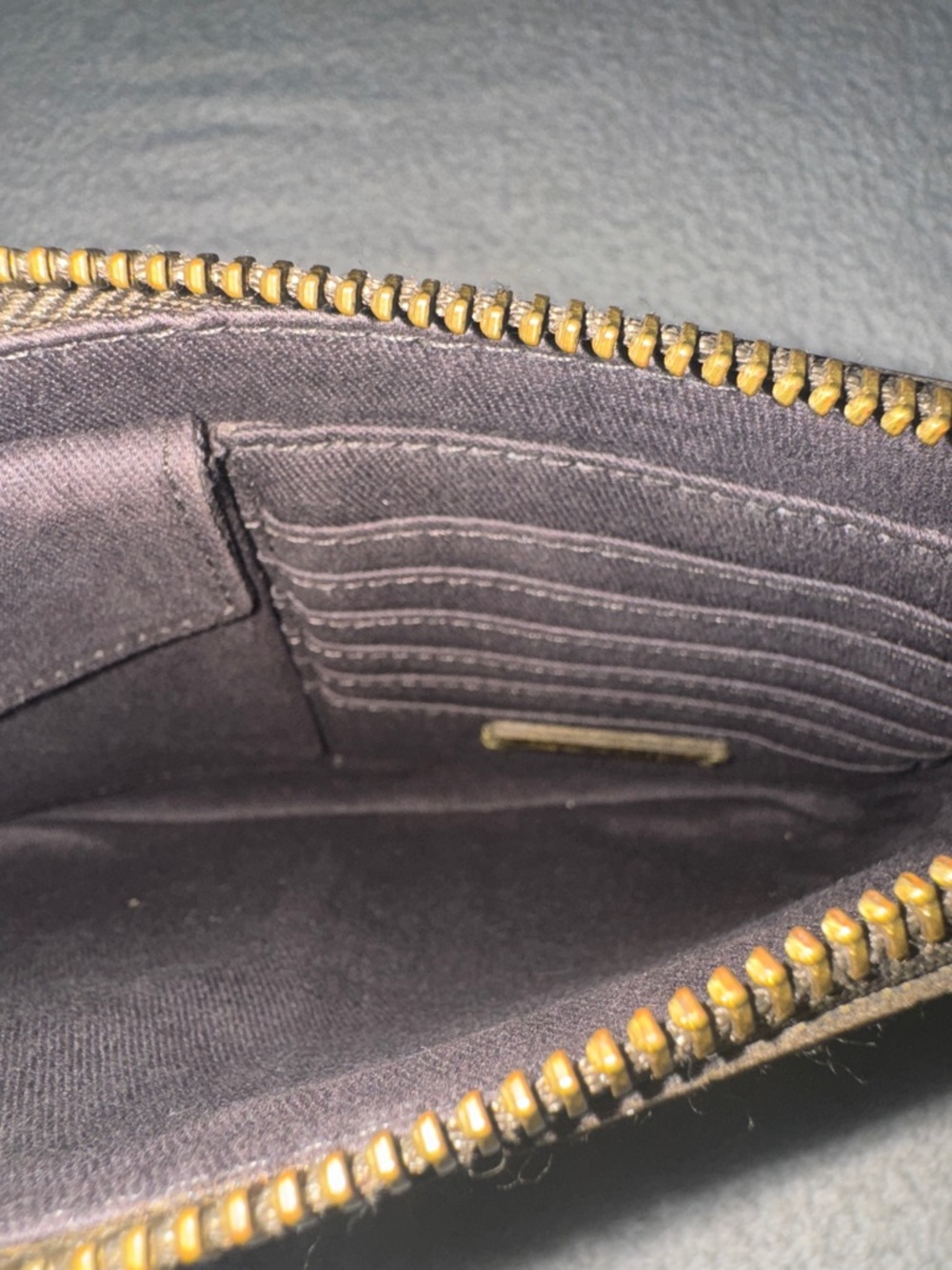 Madewell Croc Embossed Zip Pouch Wallet in Olive Green - Picture 9 of 12